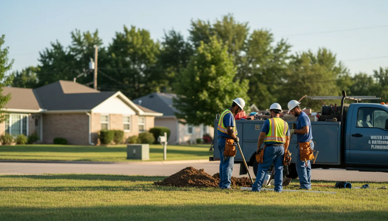 Residential water line and bathroom plumbing service in Mount Airy, NC